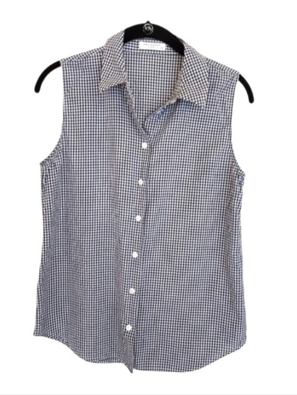 Equipment blue white gingham Colleen blouse S